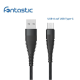 Datenkabel Elox USB-A>USB Typ-C 0,5m schwarz Stecker Alu-Geh&auml;use, Kabel Nylon-Ummantelung