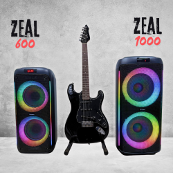 Fontastic Drahtloser Party-Lautsprecher Zeal 600W Mikrofon & LED Lichtshow, TWS, EQ, Kartenleser, sw