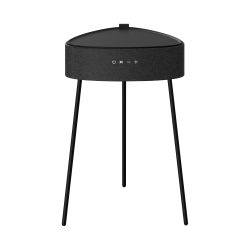 Drahtloser Lautsprecher Mesu Tisch Design TWS sw Raumf&uuml;llender Klang, Tischplatte induktives Laden