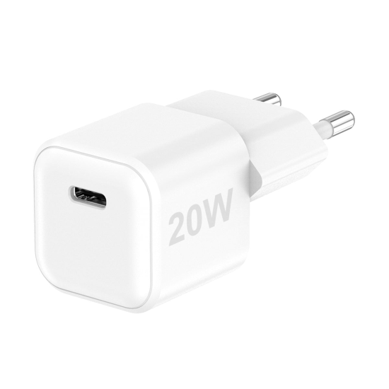 Netzteil MINI GaNto 20W Single Type-C PD Ultra-kompakt, Ladesteuerung, hohe Effizienz, wei&szlig;