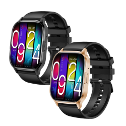 Mento AMOLED Smartwatch mit 2.01&ldquo; Display gold BT Call, NFC, Musik & Kamera Steuerung, IP67