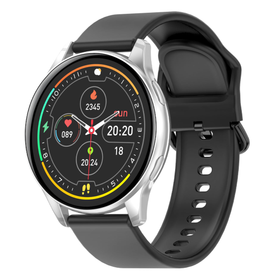 Fontastic Smartwatch Altis 1.50&ldquo; Display, chrom Freisprechfunktion, Musik Steuerung, Herzfrequenz