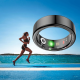 Fontastic Smart Ring Fitness Gesundheitstracker#13 Lange Akkulaufzeit, 5ATM, Ringschatulle, Schwarz