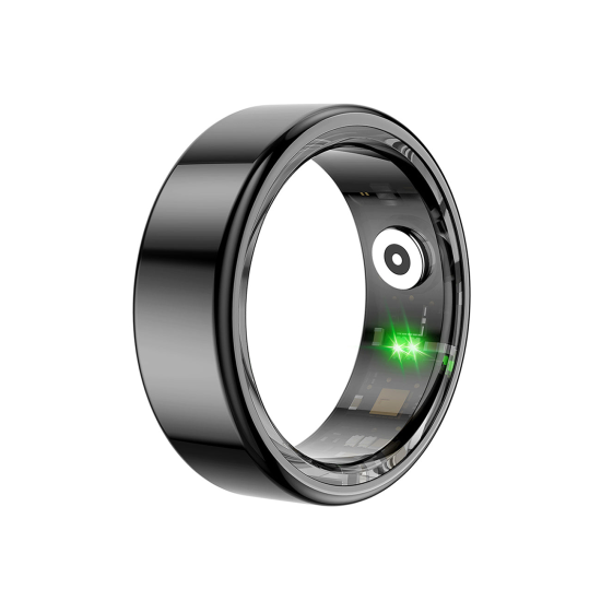 Fontastic Smart Ring Fitness Gesundheitstracker#13 Lange Akkulaufzeit, 5ATM, Ringschatulle, Schwarz