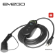 AC Portable EV Lader, "Take" 2.3kW, Schweiz 5m Typ 2 Kabel, Strom: 6/8/10A umschaltbar