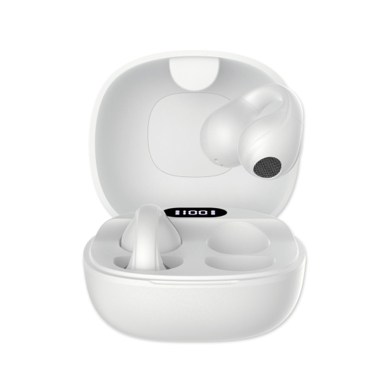 Fontastic OWS Kabellose Open Ear Kopfh&ouml;rer schwarz Tragekomfort, Touch-Steuerung, Ladeetui, "Active"