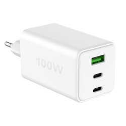 Fontastic Netzteil GAN 100W, 2 x Typ-C + USB-A ws Power Delivery, Fast Charge, Ladesteuerung, &ldquo;Zona&rdquo;