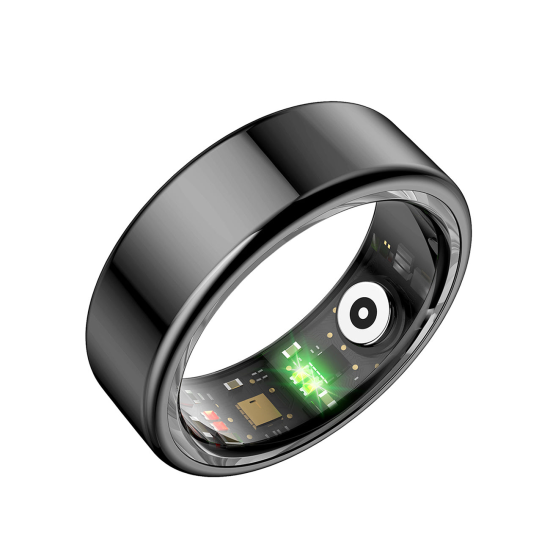Fontastic Smart Ring Fitness Gesundheitstracker#13 Lange Akkulaufzeit, 5ATM, Ringschatulle, Schwarz