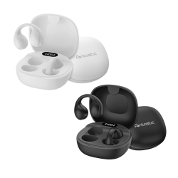 Fontastic OWS Kabellose Open Ear Kopfh&ouml;rer schwarz Tragekomfort, Touch-Steuerung, Ladeetui, "Active"