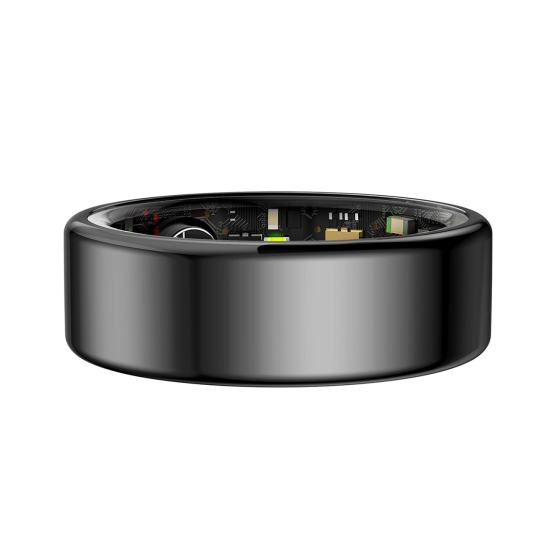 Fontastic Smart Ring Fitness Gesundheitstracker#13 Lange Akkulaufzeit, 5ATM, Ringschatulle, Schwarz