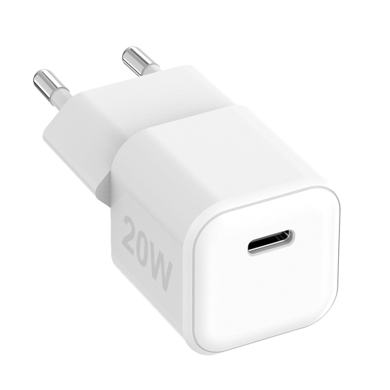 Netzteil MINI GaNto 20W Single Type-C PD Ultra-kompakt, Ladesteuerung, hohe Effizienz, wei&szlig;