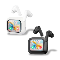 Fontastic TWS In-Ear Kopfh&ouml;rer + Smart Case, ws 2.01" LCD Display, ANC, EQ, Auto Pairing, "Dispa"