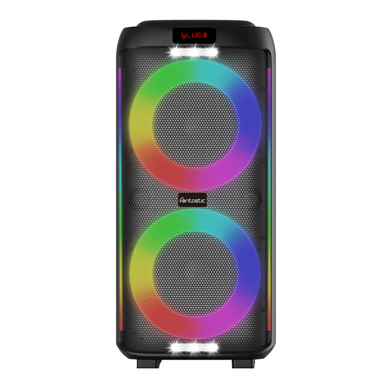 Fontastic Drahtloser Party-Lautsprecher Zeal 1000W Kabelloses Mikrofon, Lichtshow, TWS, EQ, Bass Boos