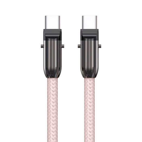 Fontastic Lanyard - Ladekabel & Handyband rosa 360 Grad Drehbare, Nylon-Ummantelung, 60W, &bdquo;Lany&ldquo;