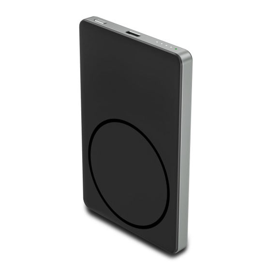 Fontastic Power Bank Mag5.0 Kabellose Ladefunktion 5000mAh Magnetisch - MagSafe komp. Typ-C PD 20W sw