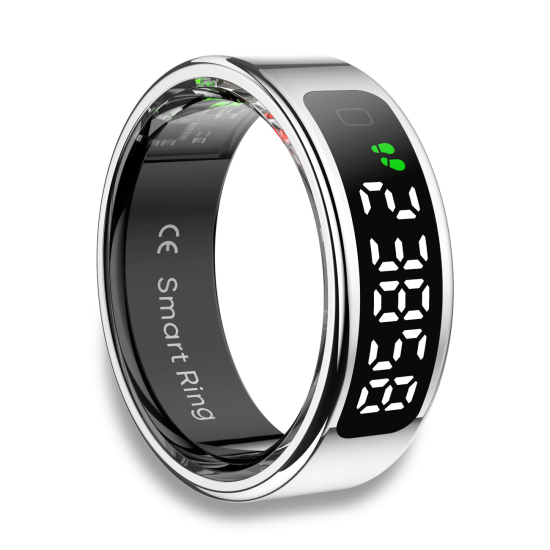 Fontastic Smart Ring mit Display Fyri DIVO Gr13 sl Fitness- u. Gesundheitstracker, Lange Akkulaufzeit