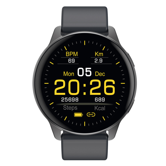 Fontastic Smartwatch Altis 1.50&ldquo; Display, chrom Freisprechfunktion, Musik Steuerung, Herzfrequenz