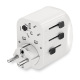 Fontastic Welt-Adapter &bdquo;Terra&ldquo; US/UK/AUS/CN/EURO 10A Fuse, 250V/2300W, USB-A+C, Schukostecker ws