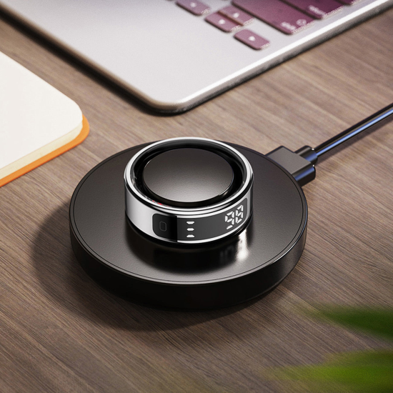 Fontastic Smart Ring mit Display Fyri DIVO Gr13 sl Fitness- u. Gesundheitstracker, Lange Akkulaufzeit