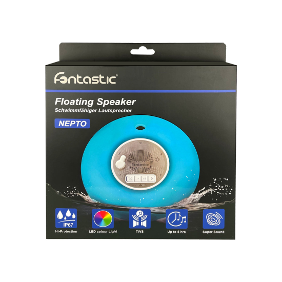 Drahtloser Lautsprecher Nepto, Wasserdicht IP67 ws versch. Lichteffekte, Super Bass Sound, TWS-f&auml;hig