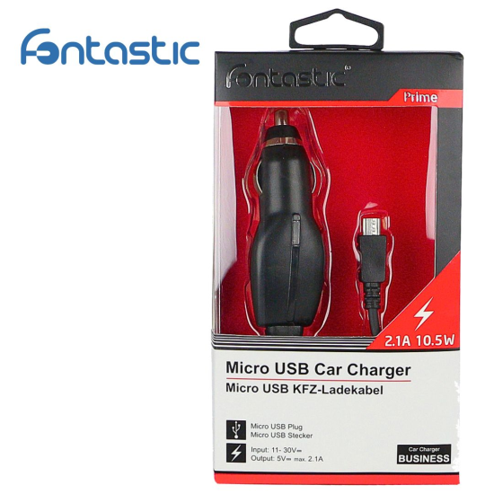 Kfz-Ladekabel Business MicroUSB 2.1A schwarz