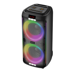 Fontastic Drahtloser Party-Lautsprecher Zeal 1000W Kabelloses Mikrofon, Lichtshow, TWS, EQ, Bass Boos