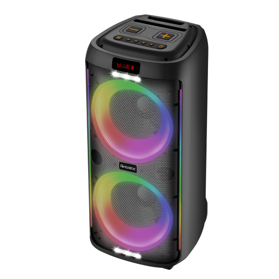 Fontastic Drahtloser Party-Lautsprecher Zeal 1000W Kabelloses Mikrofon, Lichtshow, TWS, EQ, Bass Boos