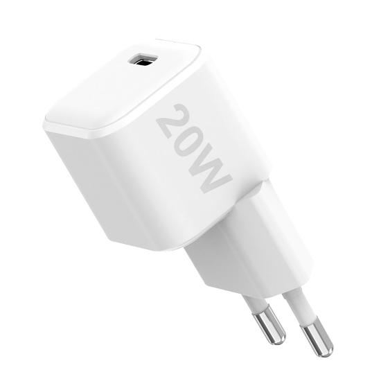 Netzteil MINI GaNto 20W Single Type-C PD Ultra-kompakt, Ladesteuerung, hohe Effizienz, wei&szlig;